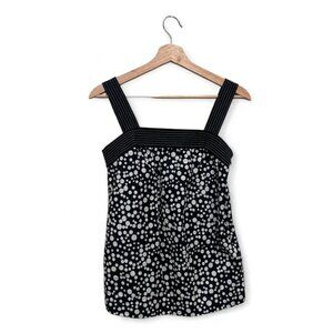 LOFT Black White Polka Dot Tank Top Size 0